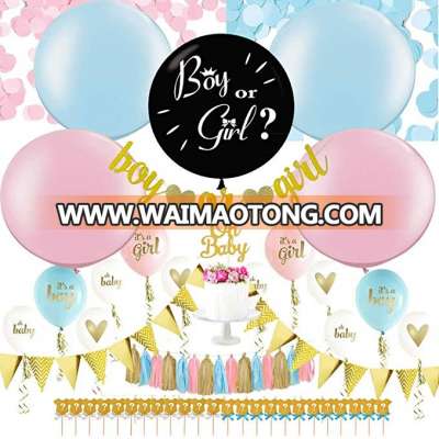 Gender Reveal Party Supplies  36" Gender Reveal Balloon Baby Shower Decorations Set Baby Gender Reveal Party Supplies