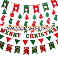 Bunting Banner Garland Party Christmas Decor Coloured Flag Home Garden Decorations Xmas Tree Flags Free