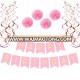 Birthday Party Decorations,12 Tassels , 4 Pcs Paper Pom Poms with Happy Birthday Banner