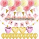 Pink Gold Balloons Birthday Party Decorations Set First Birthday Theme Decorations Kit