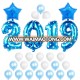 Blue Stars Balloons Party Supplies 2019 Graduations Balloons Set Anniversary Ceremony Supplies